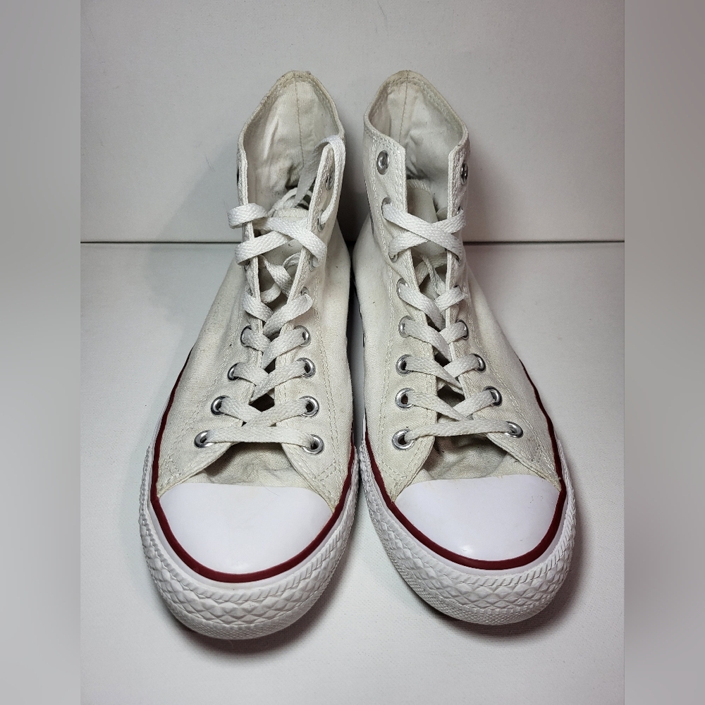 Converse Chuck Taylor All-Star High Top White Sneakers Women's 10.5 Men's 8.5 - Picture 3 of 12